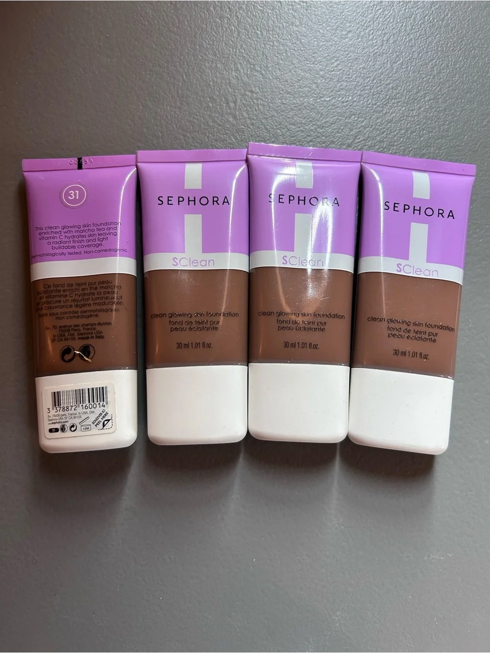 Sephora SClean Foundation Tubes - Pink and Brown Packaging
